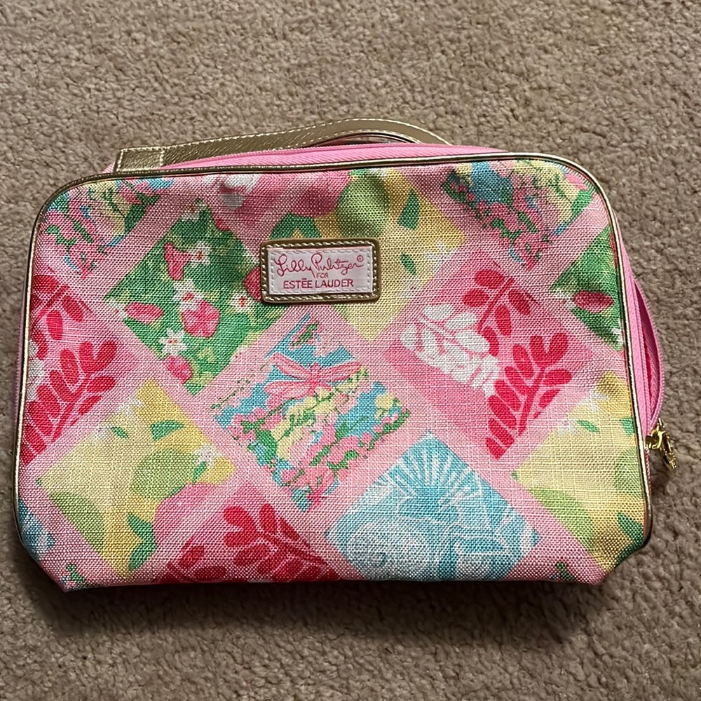Lilly Pulitzer ester Lauder makeup bag